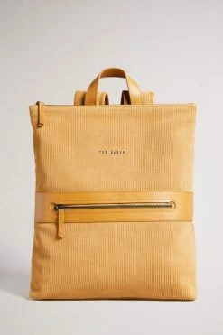 Ted Baker Tonne Mustard Corduroy Suede Backpack -tedbaker Shop Online unnamed file 173