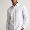 Ted Baker Men's Grey Aillon Long Sleeve Spot Print Shirt -tedbaker Shop Online unnamed file 1735