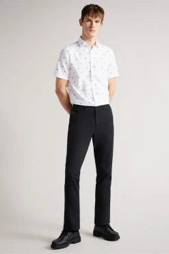 Ted Baker Mens White Deacon Short Sleeve Car Print Shirt -tedbaker Shop Online unnamed file 1761