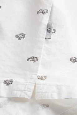 Ted Baker Mens White Deacon Short Sleeve Car Print Shirt -tedbaker Shop Online unnamed file 1763