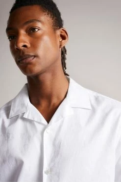 Ted Baker Homelea White Short Sleeve Floral Jacquard Shirt -tedbaker Shop Online unnamed file 1789