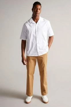 Ted Baker Homelea White Short Sleeve Floral Jacquard Shirt -tedbaker Shop Online unnamed file 1791