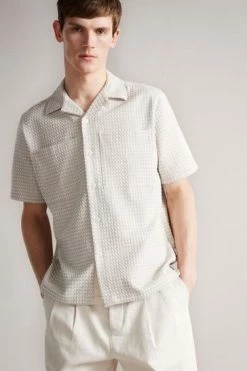 Ted Baker Lovat Ecru Cream Short Sleeve Revere Heavy Texture Shirt 11 Ted Baker Lovat Ecru Cream Short Sleeve Revere Heavy Texture Shirt -tedbaker Shop Online unnamed file 1818