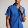 Ted Baker Chatley Blue Short Sleeve Jersey Pique Shirt