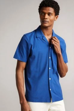 Ted Baker Chatley Blue Short Sleeve Jersey Pique Shirt -tedbaker Shop Online unnamed file 1835