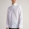 Ted Baker Byward White Long Sleeve Detachable Collar Shirt