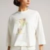 Ted Baker White Medeia Cropped Tee