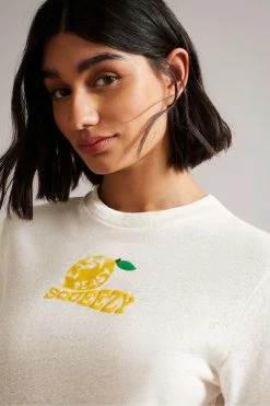 Ted Baker Ingella White Lemon Squeezy T-Shirt 9 Ted Baker Ingella White Lemon Squeezy T-Shirt -tedbaker Shop Online unnamed file 2014