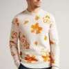 Ted Baker Sandsen Natural Flower Graphic Crew Neck Jumper