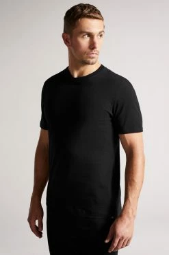Ted Baker Hawking Navy Blue Plain T-Shirt -tedbaker Shop Online unnamed file 2030