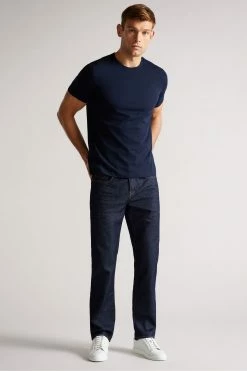 Ted Baker Hawking Navy Blue Plain T-Shirt -tedbaker Shop Online unnamed file 2032