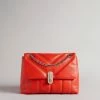 Ted Baker Ayahlin Red Leather Puffer Quilt Detail Xbody Bag