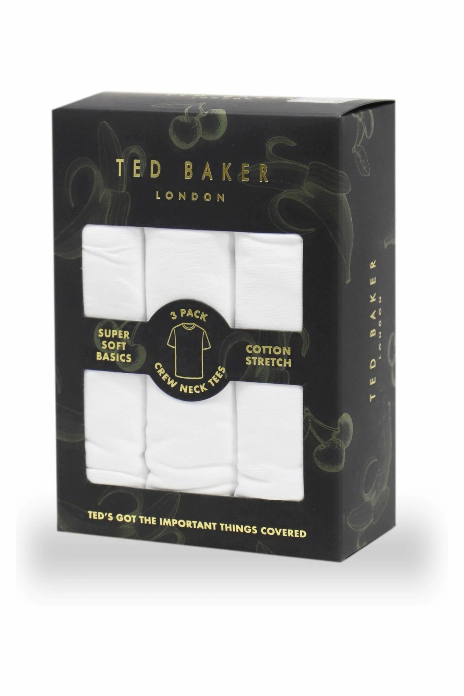 Ted Baker White Crew Neck T-Shirts Three Pack 4 Ted Baker White Crew Neck T-Shirts Three Pack - Image 2