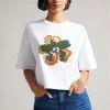 Ted Baker Zsarah White Flower Cropped T-Shirt -tedbaker Shop Online unnamed file 2115