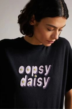 Ted Baker Black Emelita Oopsy Daisy Tee -tedbaker Shop Online unnamed file 2123