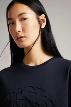 Ted Baker Blue Sandyz Dk Debossed Flower T-Shirt -tedbaker Shop Online unnamed file 2149