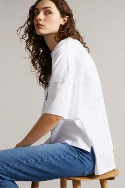 Ted Baker White Tomia Forget Me Not Graphic Tee -tedbaker Shop Online unnamed file 2168