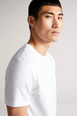 Ted Baker Hawking White Short Sleeve Plain T-Shirt -tedbaker Shop Online unnamed file 2175