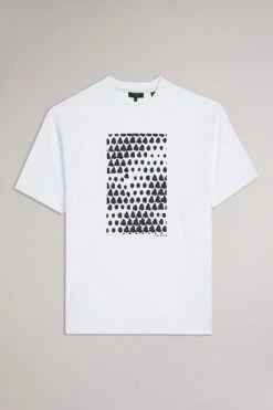 Ted Baker Black Snowhil Short Sleeve Heavy Weight Relaxed Fit Graphic T-Shirt -tedbaker Shop Online unnamed file 2200