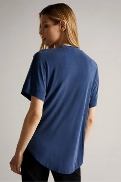 Ted Baker Dark Blue Freyyia Cupro Tee -tedbaker Shop Online unnamed file 2202