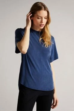 Ted Baker Dark Blue Freyyia Cupro Tee -tedbaker Shop Online unnamed file 2206