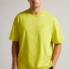 Ted Baker Dalas Lime Green Short Sleeve Heavy Weight Relaxed Fit T-Shirt