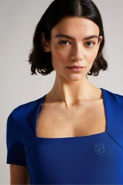 Ted Baker Gerbela Blue Square Neck Short Sleeve Top 10 Ted Baker Gerbela Blue Square Neck Short Sleeve Top -tedbaker Shop Online unnamed file 2244