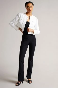 Ted Baker Carsha Black Fitted Scoop Neck Top -tedbaker Shop Online unnamed file 2286