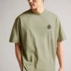 Ted Baker Green Turvill Short Sleeve Heavyweight Relaxed Fit Graphic T-Shirt -tedbaker Shop Online unnamed file 2290
