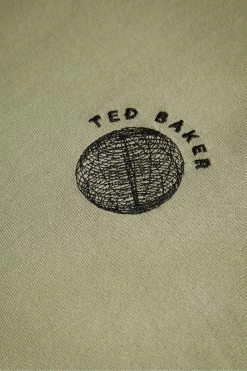 Ted Baker Green Turvill Short Sleeve Heavyweight Relaxed Fit Graphic T-Shirt -tedbaker Shop Online unnamed file 2292