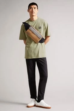 Ted Baker Green Turvill Short Sleeve Heavyweight Relaxed Fit Graphic T-Shirt -tedbaker Shop Online unnamed file 2293