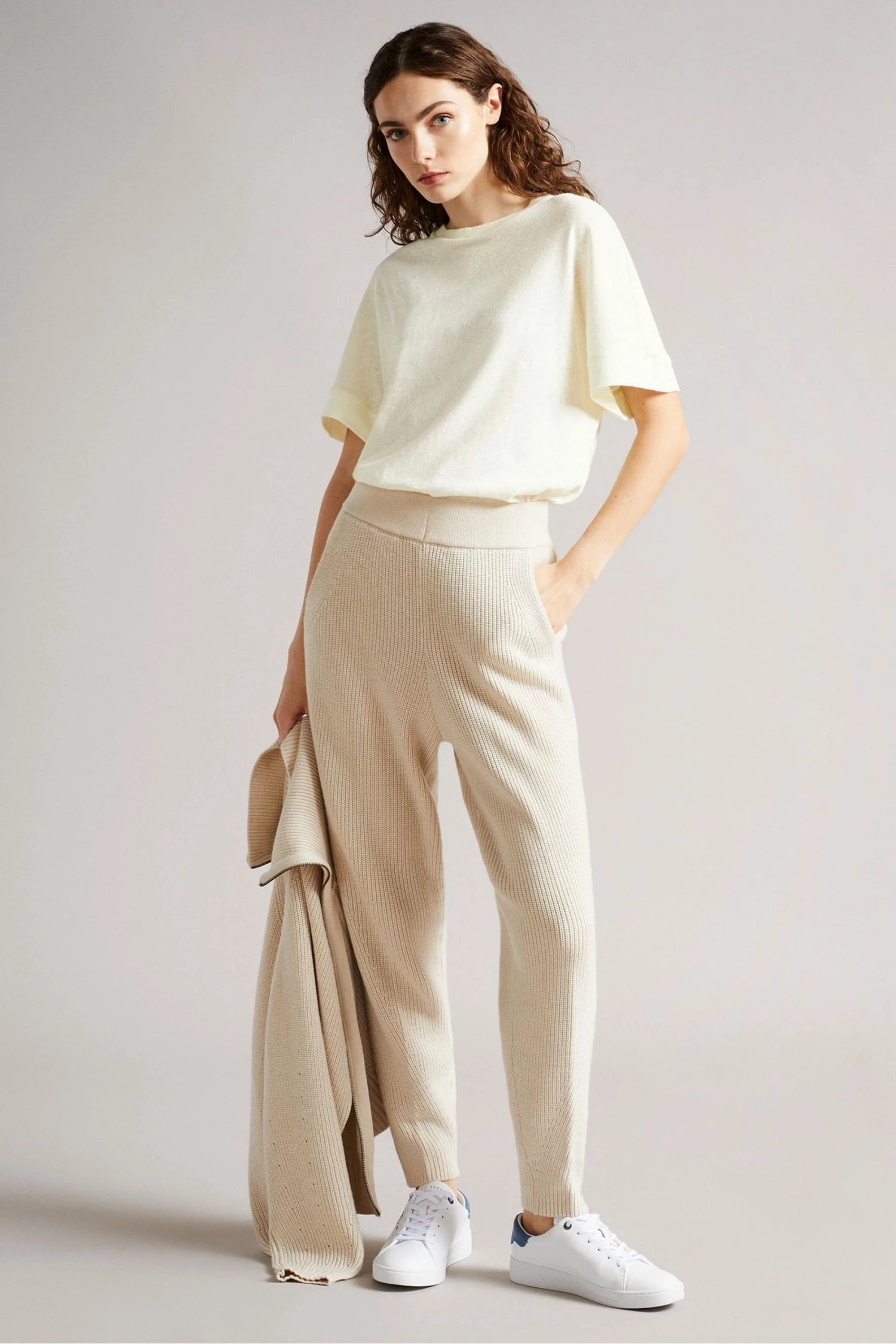 Ted Baker Cream Jersey T-Shirt 5 Ted Baker Cream Jersey T-Shirt - Image 3