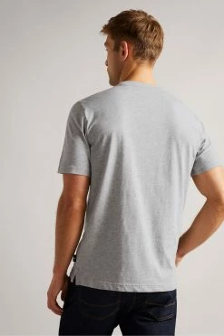 Ted Baker Grey Marl Tedford Short Sleeve Varsity 'T' T-Shirt -tedbaker Shop Online unnamed file 2311
