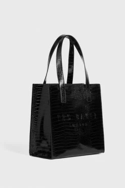 Ted Baker Black Reptcon Croc Effect Detail Small Icon Bag -tedbaker Shop Online unnamed file 232