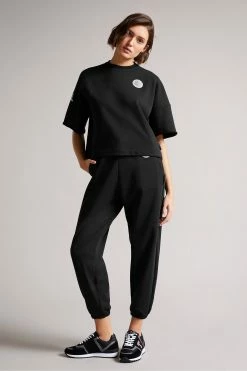 Ted Baker Debrie Black Raw Cut Active Top -tedbaker Shop Online unnamed file 2335