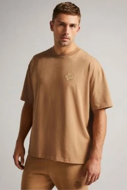 Ted Baker Brown Dalas Short Sleeve Heavy Weight Relaxed Fit T-Shirt -tedbaker Shop Online unnamed file 2349