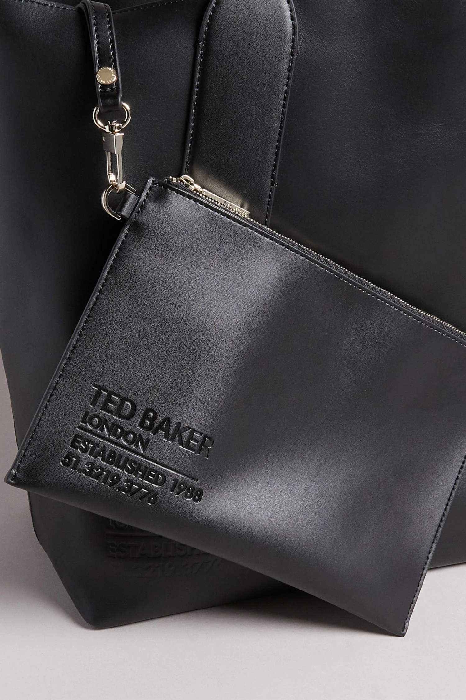 Ted Baker Black Embossed Branded Large Shopper Bag 5 Ted Baker Black Embossed Branded Large Shopper Bag - Image 3