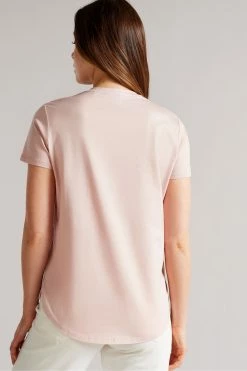 Ted Baker Pink Lovage Easy Fit V-Neck T-Shirt -tedbaker Shop Online unnamed file 2357