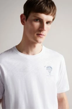 Ted Baker Coniger White Graphic T-Shirt -tedbaker Shop Online unnamed file 2365