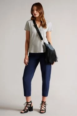 Ted Baker Grey Lovage Easy Fit V-Neck T-Shirt -tedbaker Shop Online unnamed file 2370