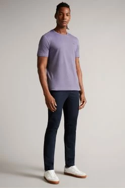 Ted Baker Mens Purple Oxford Short Sleeve T-Shirt -tedbaker Shop Online unnamed file 2394