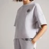 Ted Baker Debrie Mid-Grey Raw Cut Active Top