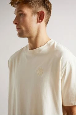 Ted Baker Dalas Natural Short Sleeve Heavyweight Relaxed Fit T-Shirt -tedbaker Shop Online unnamed file 2412
