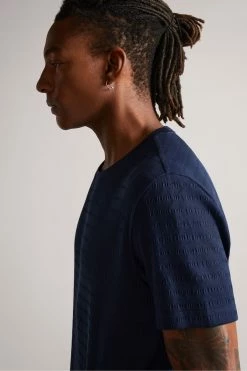 Ted Baker Kingsrd Navy Blue Short Sleeve Stripe Jacquard T-Shirt 10 Ted Baker Kingsrd Navy Blue Short Sleeve Stripe Jacquard T-Shirt -tedbaker Shop Online unnamed file 2453