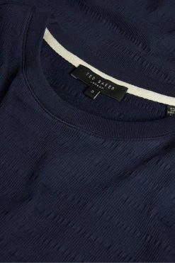 Ted Baker Kingsrd Navy Blue Short Sleeve Stripe Jacquard T-Shirt 12 Ted Baker Kingsrd Navy Blue Short Sleeve Stripe Jacquard T-Shirt -tedbaker Shop Online unnamed file 2455
