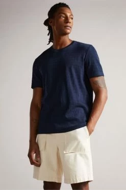 Ted Baker Kingsrd Navy Blue Short Sleeve Stripe Jacquard T-Shirt 13 Ted Baker Kingsrd Navy Blue Short Sleeve Stripe Jacquard T-Shirt -tedbaker Shop Online unnamed file 2456