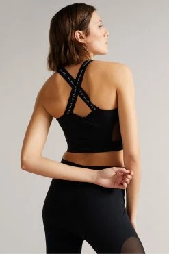 Ted Baker Fiores Black Activewear Sleeveless Top -tedbaker Shop Online unnamed file 2491
