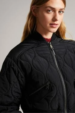 Ted Baker Black Aelexis Onion Quilted Bomber Jacket -tedbaker Shop Online unnamed file 2525
