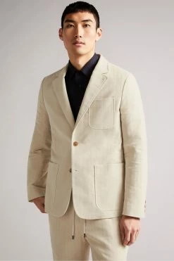 Ted Baker Natural Efford Herringbone Moleskin Jacket