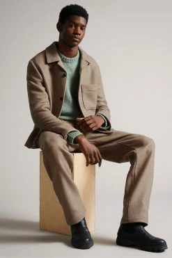 Ted Baker Bower Tan Brown Heavyweight Wool Jacket -tedbaker Shop Online unnamed file 2537